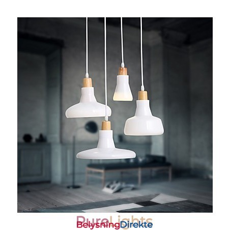 Kreativ Karakteristisk Pendellampe Med 4 Lys Og Jernskjerm