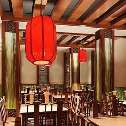 Archaize Saueskinn Røde Lanterner Veranda Droplight Lampelys