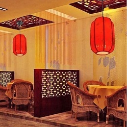 Archaize Saueskinn Røde Lanterner Veranda Droplight Lampelys