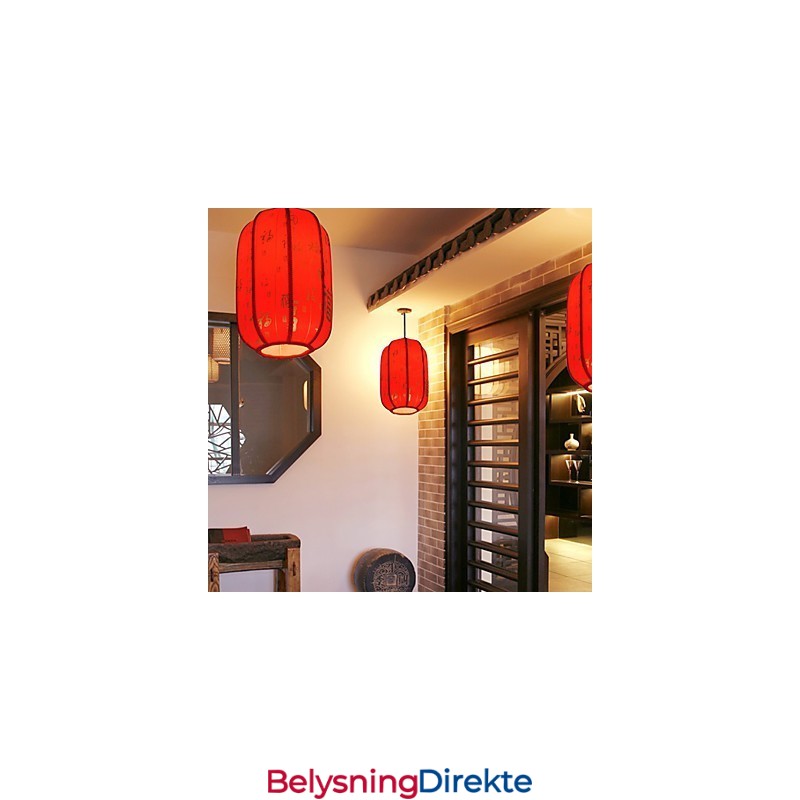 Archaize Saueskinn Røde Lanterner Veranda Droplight Lampelys