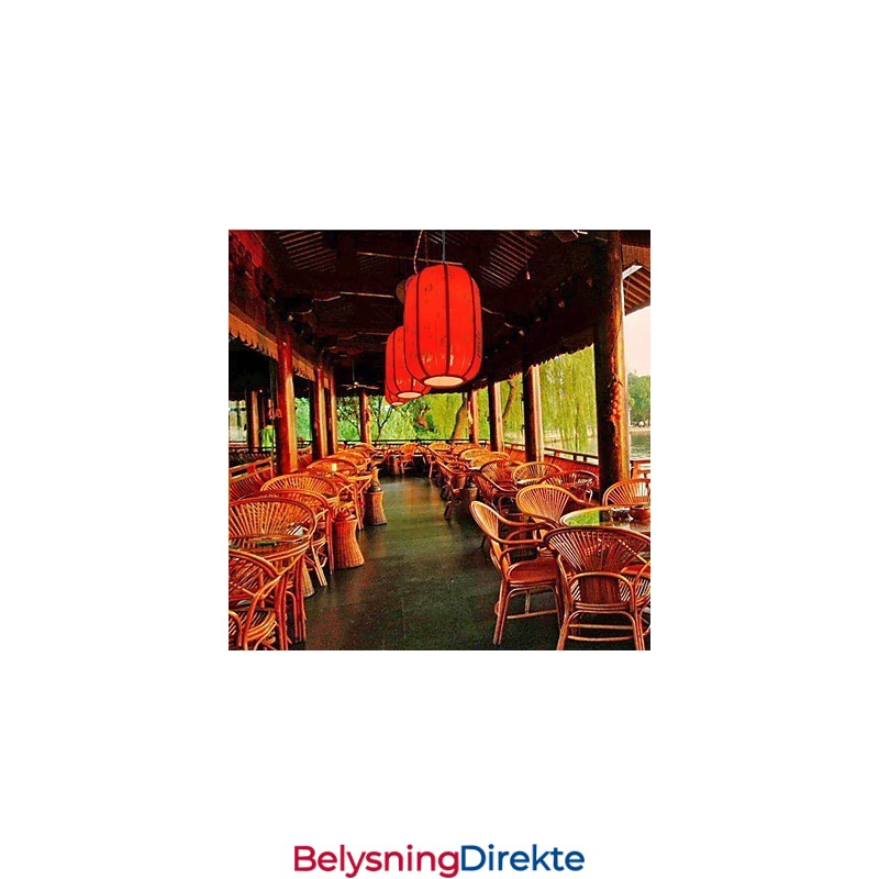 Archaize Saueskinn Røde Lanterner Veranda Droplight Lampelys