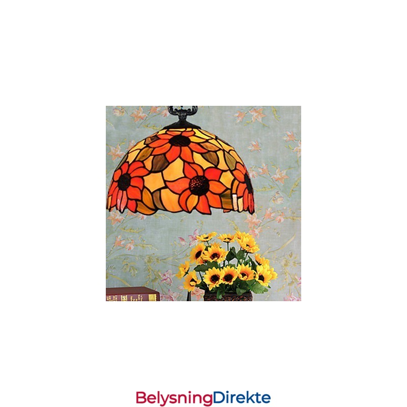 Europeisk Landlig Kreativ Kunst Lysekrone I Farget Glass Restaurering Av Gamle Skikker Lampelys