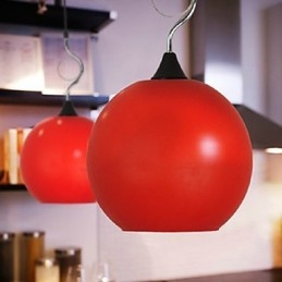 Enkel Motefarget Glasslysekronelys