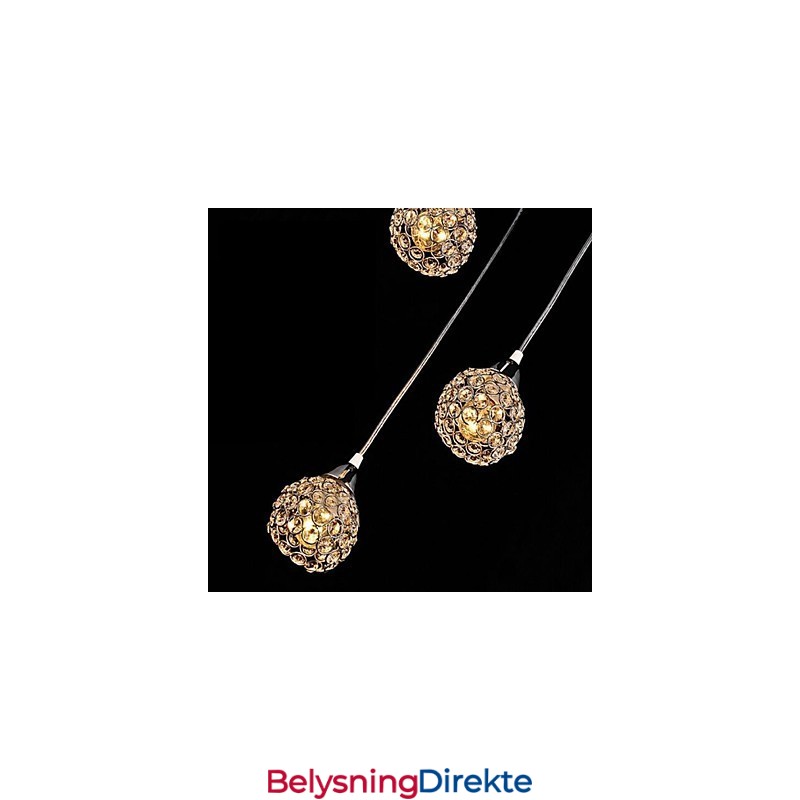 Moderne Og Moderne Krystallbelagt Metallpendellampe