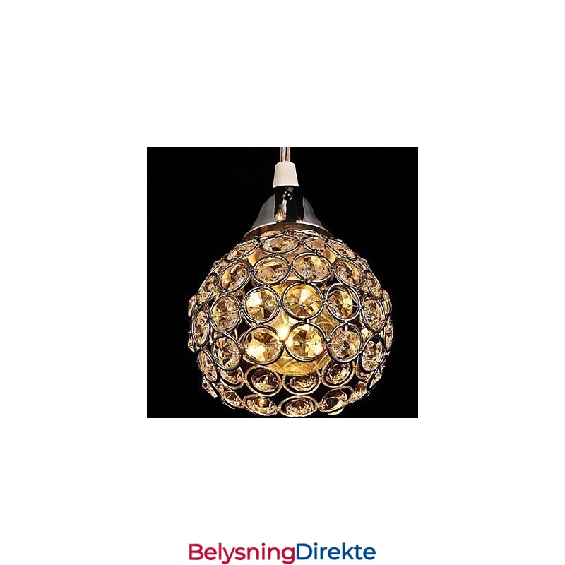 Moderne Og Moderne Krystallbelagt Metallpendellampe