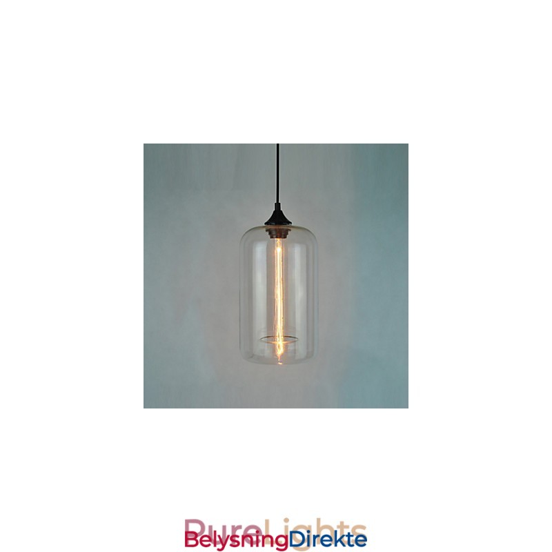 Flaskedesign Pendellampe Med 1 Lyskilde Og Gjennomsiktig Skjerm