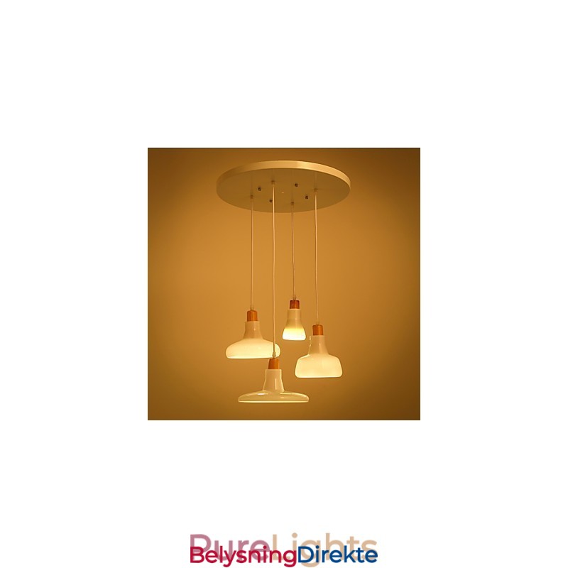 Kreativ Karakteristisk Pendellampe Med 4 Lys Og Jernskjerm