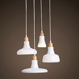 Kreativ Karakteristisk Pendellampe Med 4 Lys Og Jernskjerm