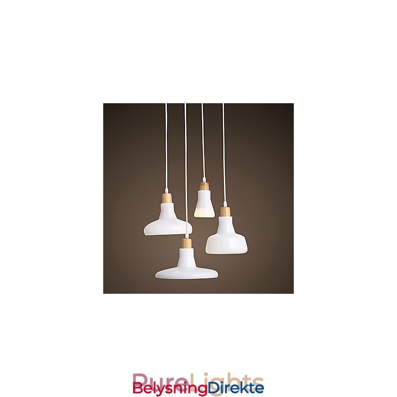 Kreativ Karakteristisk Pendellampe Med 4 Lys Og Jernskjerm