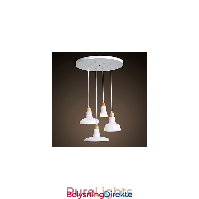 Kreativ Karakteristisk Pendellampe Med 4 Lys Og Jernskjerm