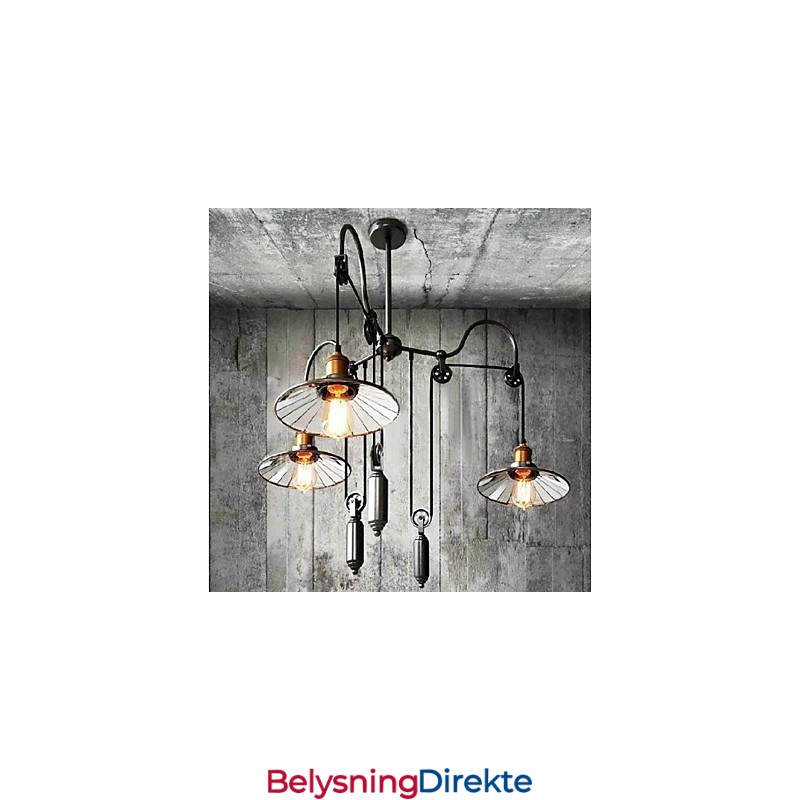 Vintage Landlig Mini-Stil Maleri Metalllysekrone