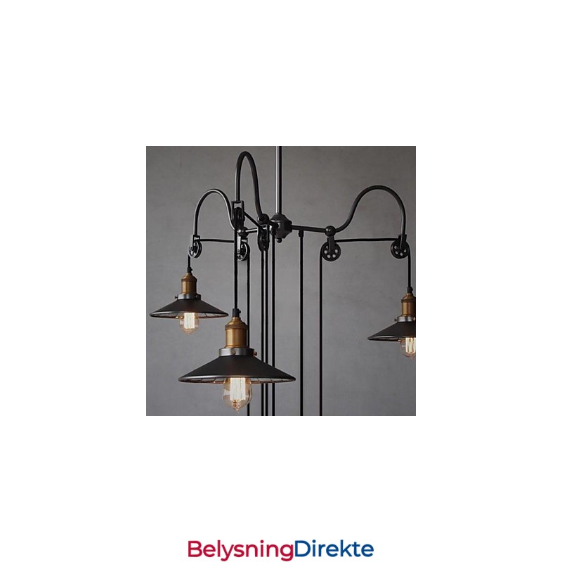 Vintage Landlig Mini-Stil Maleri Metalllysekrone