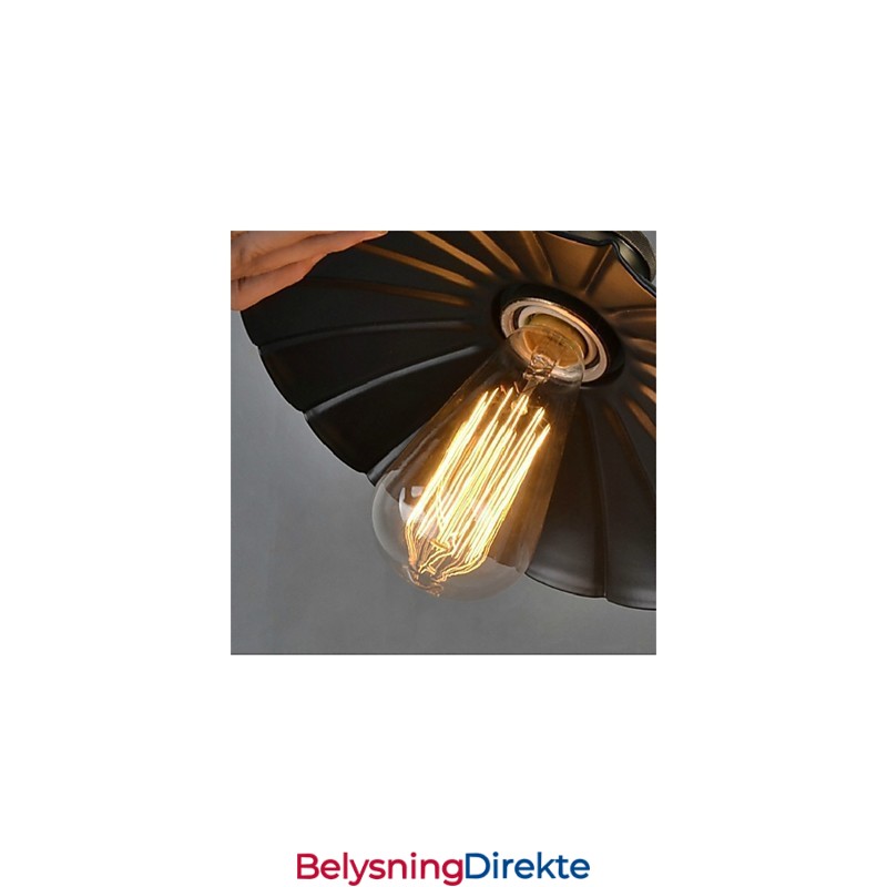 Unik Svart Paraply Vintage Smijernslysekrone