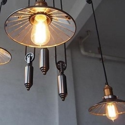 Vintage Landlig Mini-Stil Maleri Metalllysekrone