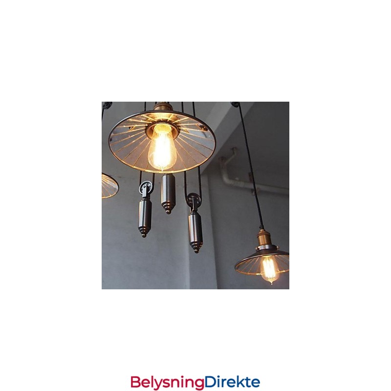 Vintage Landlig Mini-Stil Maleri Metalllysekrone