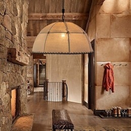 35 Cm Industriell Vindlampe I Lin, Amerikansk Landlig, Kreativ Kunst, Dråpeformet