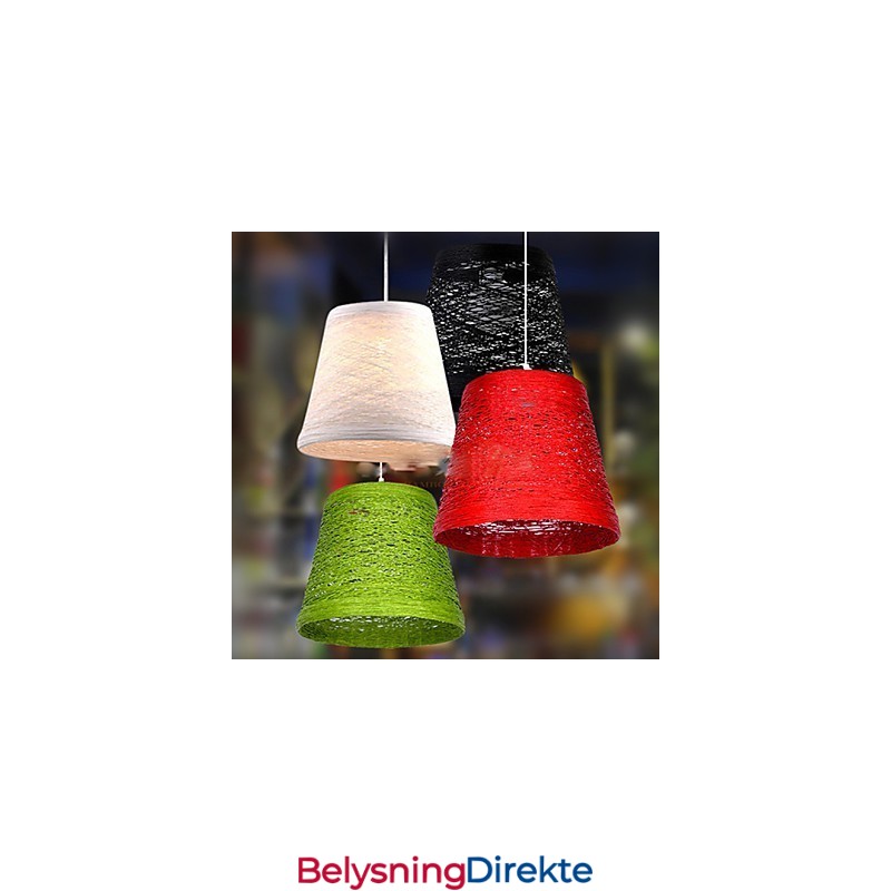 Moderne Landlig Cany Art Vevd Rotting Enkelthodet Droplight-Lampe