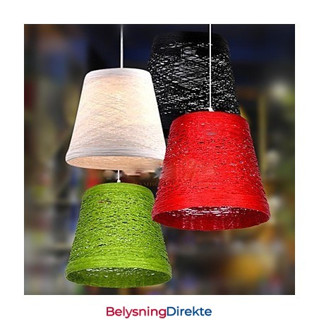 Moderne Landlig Cany Art Vevd Rotting Enkelthodet Droplight-Lampe