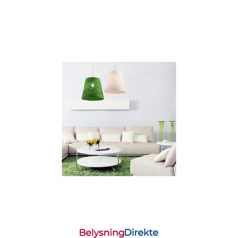 Moderne Landlig Cany Art Vevd Rotting Enkelthodet Droplight-Lampe