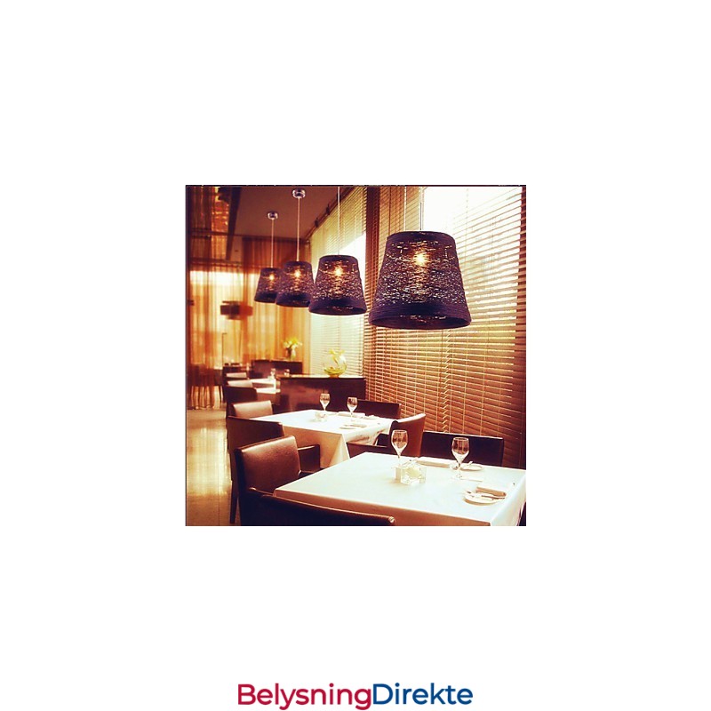 Moderne Landlig Cany Art Vevd Rotting Enkelthodet Droplight-Lampe