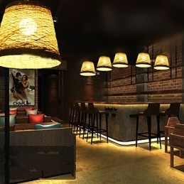 Moderne Landlig Cany Art Vevd Rotting Enkelthodet Droplight-Lampe