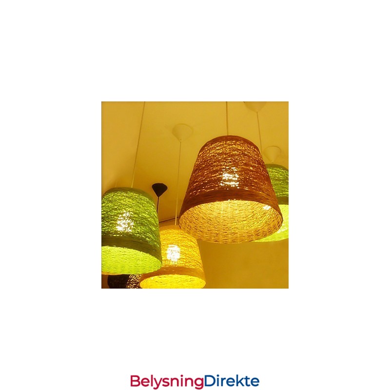 Moderne Landlig Cany Art Vevd Rotting Enkelthodet Droplight-Lampe