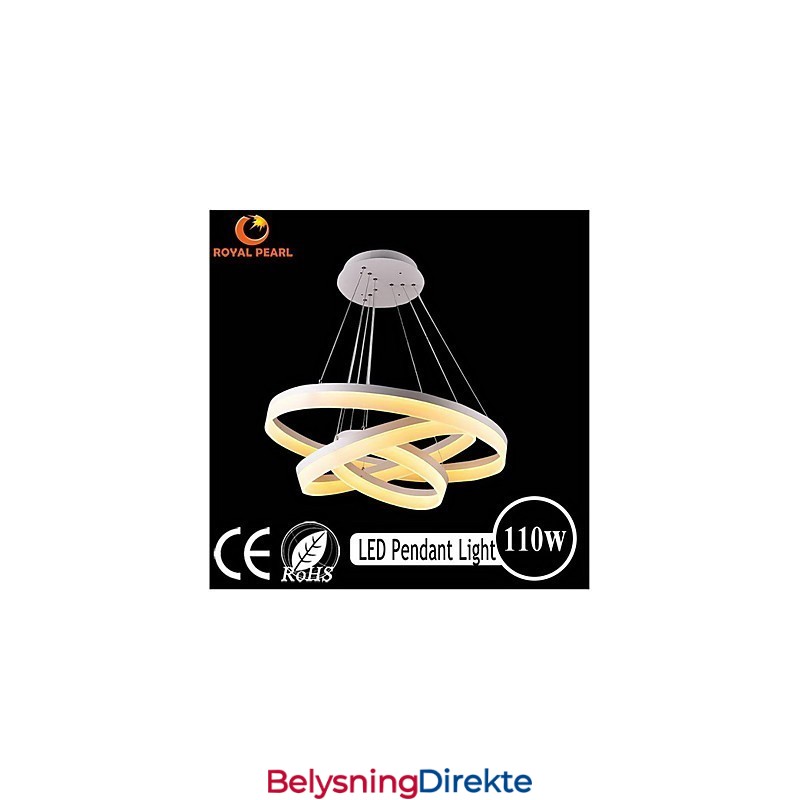 Varmt Salg Hvitfarget Akryl Moderne Hengelampe 130W