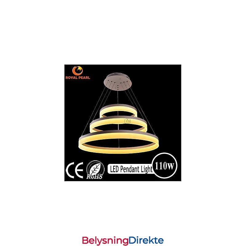 Varmt Salg Hvitfarget Akryl Moderne Hengelampe 130W