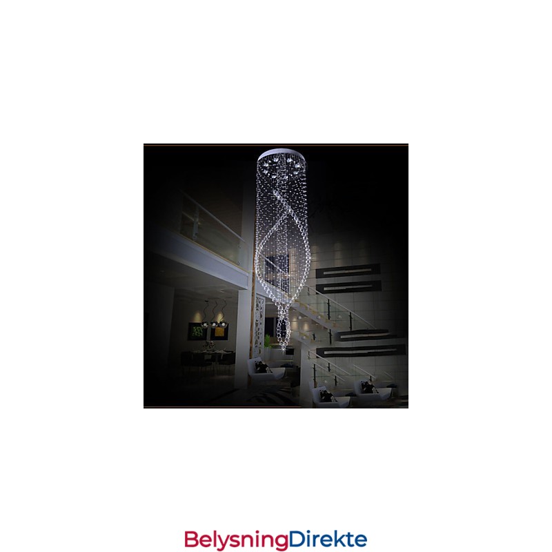 Krystalllysekrone Med Anheng, Hengende Taklamper, Armaturer Med Klar K9-Krystall Og Sølvfarget Baldakin