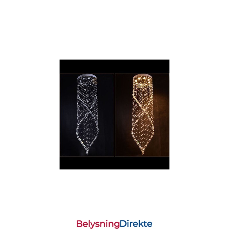 Krystalllysekrone Med Anheng, Hengende Taklamper, Armaturer Med Klar K9-Krystall Og Sølvfarget Baldakin