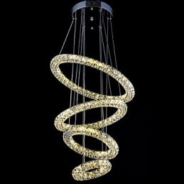 Krystallring Anhengslampe Moderne Taklysekrone Belysning Lampearmaturer Med