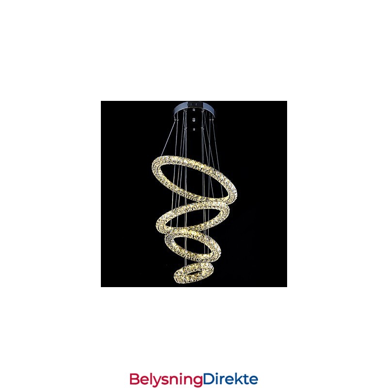 Krystallring Anhengslampe Moderne Taklysekrone Belysning Lampearmaturer Med