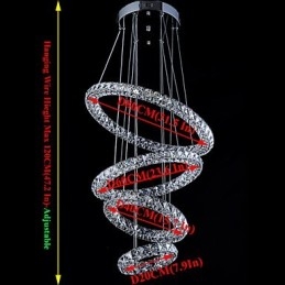 Krystallring Anhengslampe Moderne Taklysekrone Belysning Lampearmaturer Med