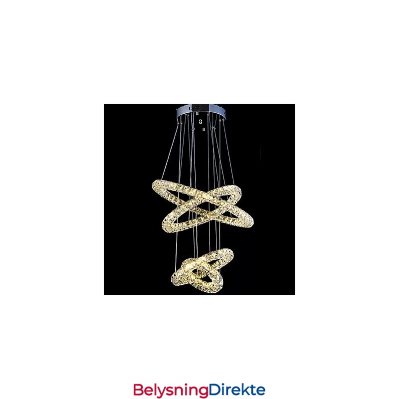 Krystallring Anhengslampe Moderne Taklysekrone Belysning Lampearmaturer Med