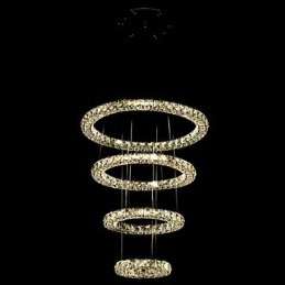 Krystallring Anhengslampe Moderne Taklysekrone Belysning Lampearmaturer Med