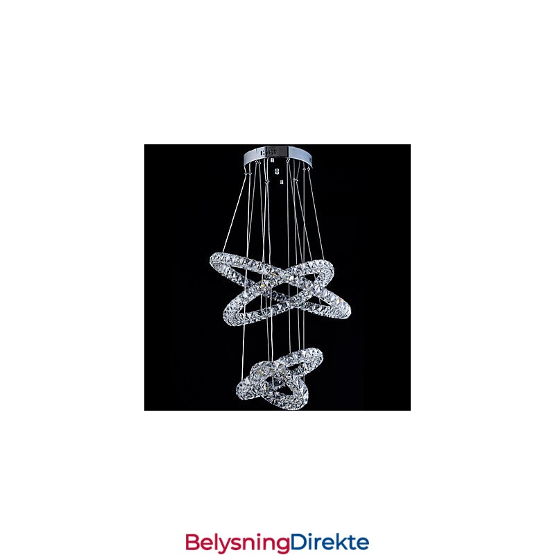 Krystallring Anhengslampe Moderne Taklysekrone Belysning Lampearmaturer Med