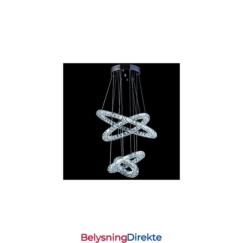 Krystallring Anhengslampe Moderne Taklysekrone Belysning Lampearmaturer Med