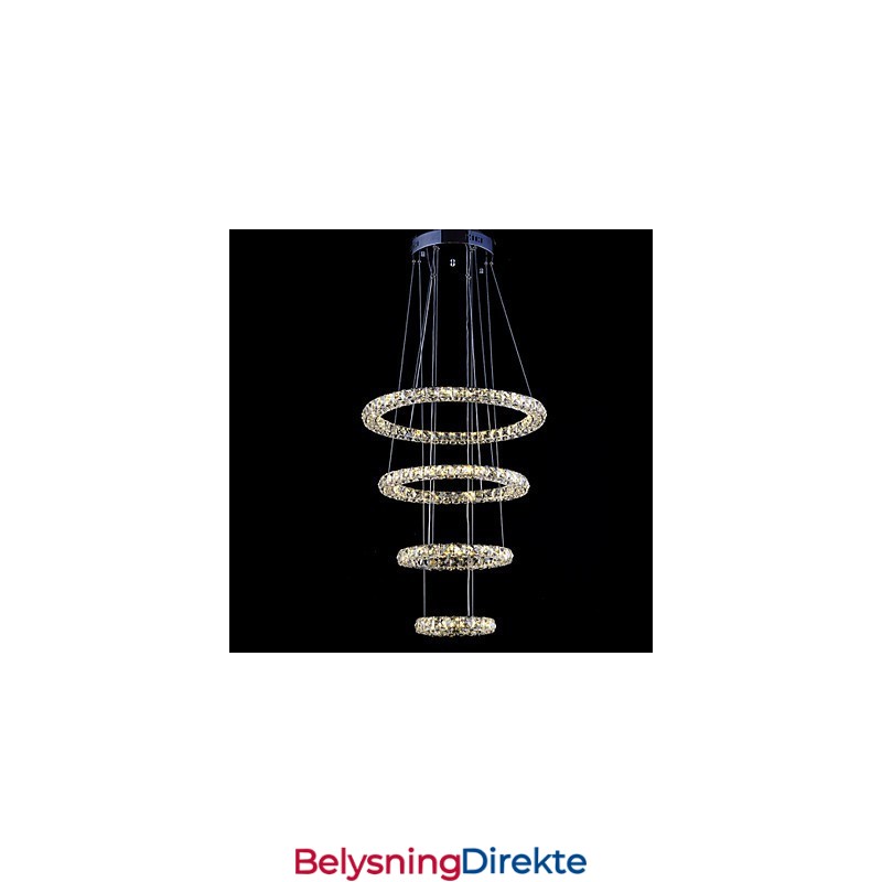 Krystallring Anhengslampe Moderne Taklysekrone Belysning Lampearmaturer Med