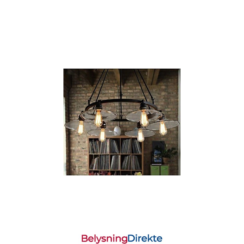 Tradisjonell Klassisk Vintage Retro Lanterne Landlig Mini-Stil Maleri Metall Pendellampe Spisestue