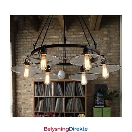 Tradisjonell Klassisk Vintage Retro Lanterne Landlig Mini-Stil Maleri Metall Pendellampe Spisestue