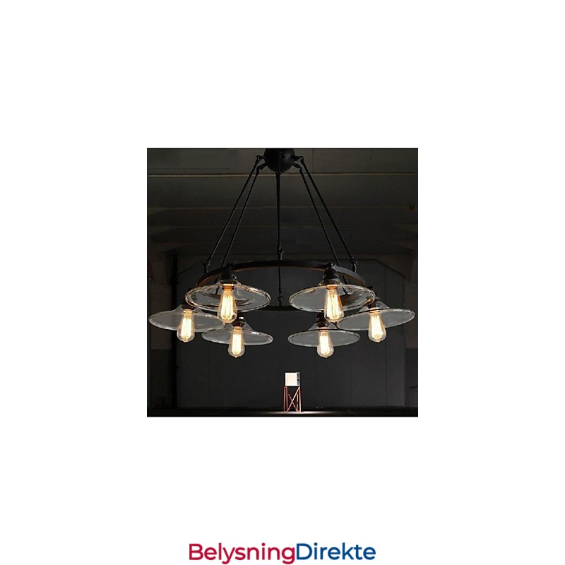 Tradisjonell Klassisk Vintage Retro Lanterne Landlig Mini-Stil Maleri Metall Pendellampe Spisestue