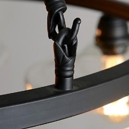 Tradisjonell Klassisk Vintage Retro Lanterne Landlig Mini-Stil Maleri Metall Pendellampe Spisestue