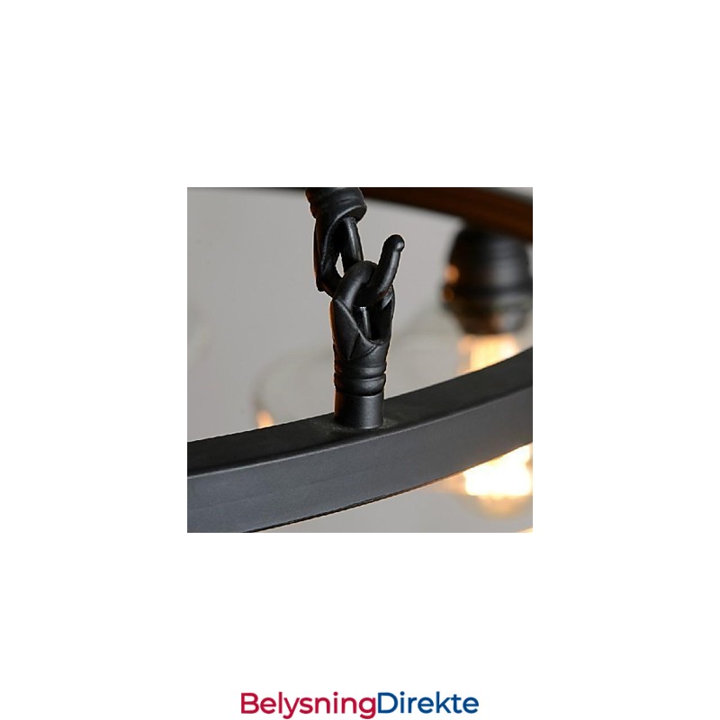 Tradisjonell Klassisk Vintage Retro Lanterne Landlig Mini-Stil Maleri Metall Pendellampe Spisestue