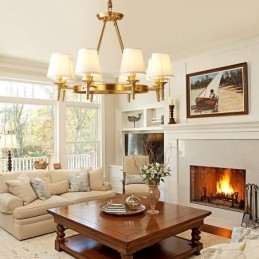 Rund Lysekrone I Ren Messing, Tradisjonell Klassisk