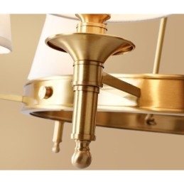 Rund Lysekrone I Ren Messing, Tradisjonell Klassisk