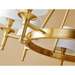 Rund Lysekrone I Ren Messing, Tradisjonell Klassisk