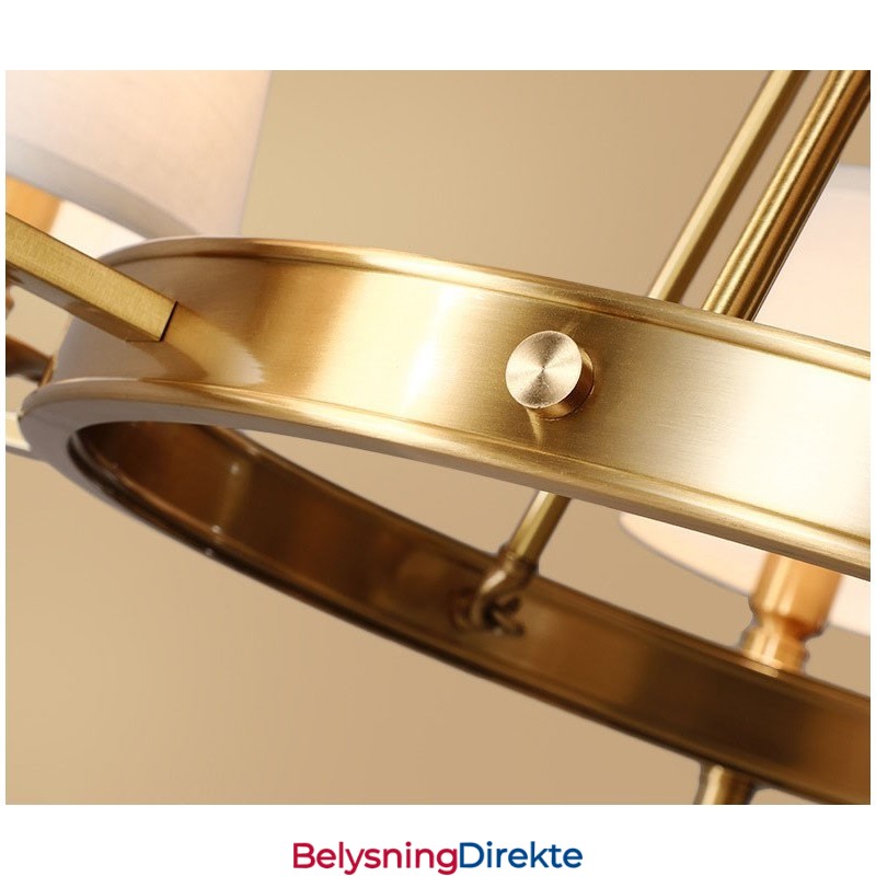 Rund Lysekrone I Ren Messing, Tradisjonell Klassisk