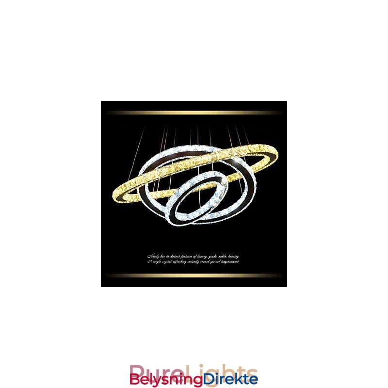 Krystalltakhengelamper Lysekronebelysning Med Varm Og Kald Hvit D406080Cm