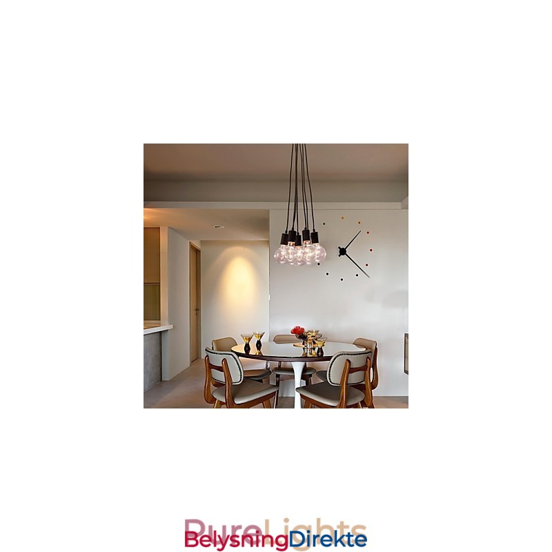 Modern Home 7 Head Edison-Pærelampe Loft Glass Ball Pendellampe