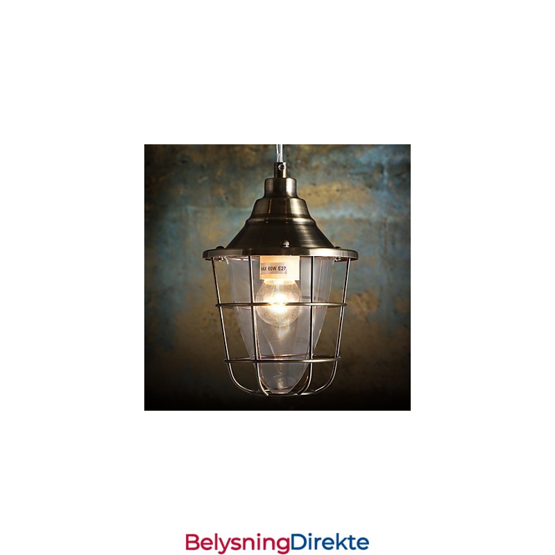 Retro Mini-Stil Galvanisert Metall Pendellampe